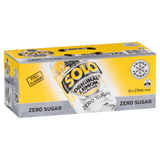 Solo Zero Sugar 375mL Cans 10 Pack