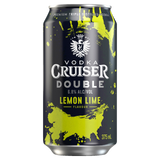 Vodka Cruiser Double Lemon Lime 6.8% 375mL Cans 24 Pack