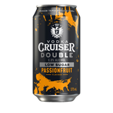 Vodka Cruiser Double Low Sugar Passionfruit 6.8% 375mL Cans 24 Pack