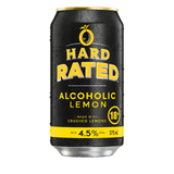 Hard Rated Alcoholic Lemon 4.5% 375mL Cans 24 Pack