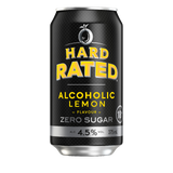 Hard Rated Alcoholic Lemon Zero Sugar 4.5% 375mL Cans 24 Pack