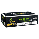 Hard Rated Lemon Lime Zero Sugar 6.0% 330mL Cans 24 Pack