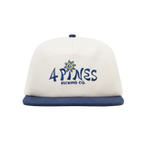 4 Pines Retro 5 Panel Cap White/Blue