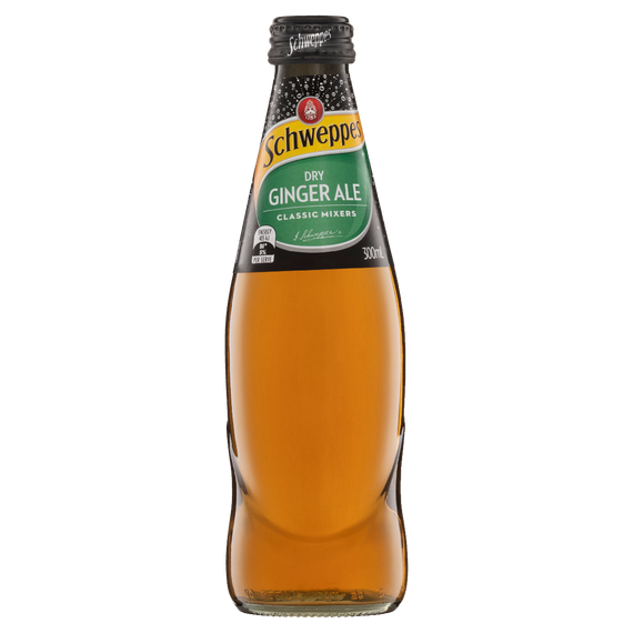 Schweppes Ginger Ale 300mL Bottles 24 Pack