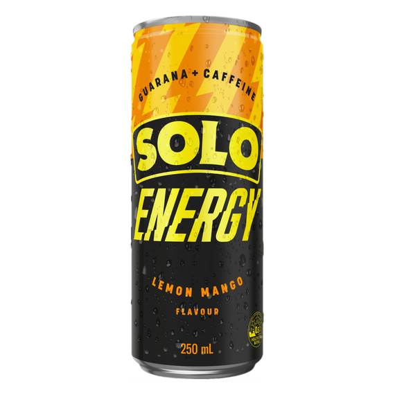 SOLO Energy Lemon Mango 250mL Cans 24 Pack