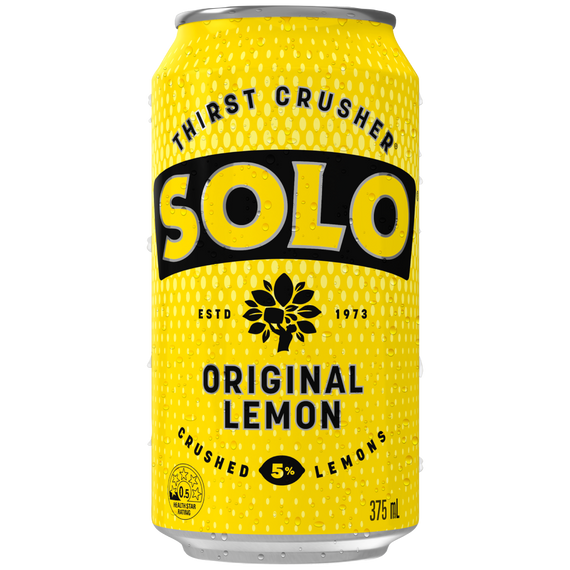 Solo Lemon 375mL Cans 30 Pack