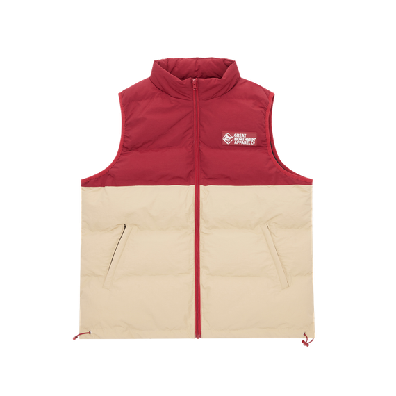 Great Northern Apparel Co Puffer Vest Sand Charcoal S