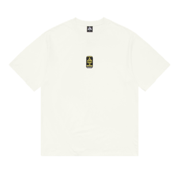 Hard Rated Can Embroidered Tee Cream XS