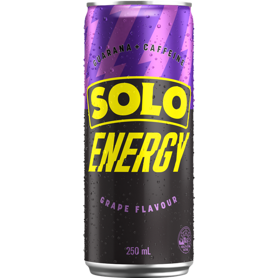 SOLO Energy Grape 250mL Cans 24 Pack