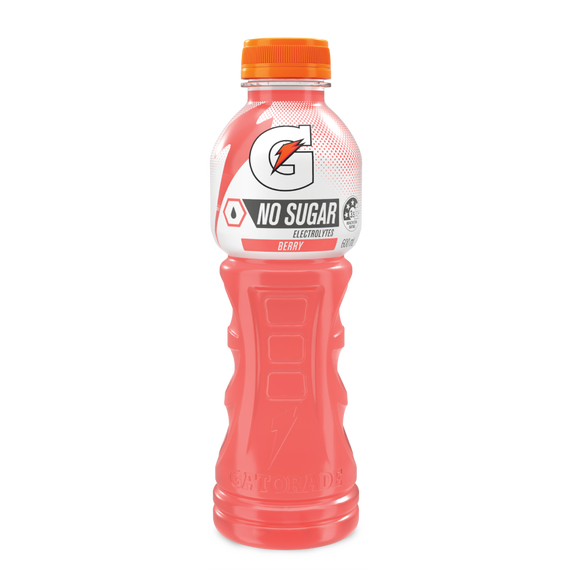 Gatorade No Sugar Berry 600mL Bottles 12 Pack Gatorade No Sugar Berry 600mL Bottles 12 Pack