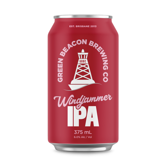 Green Beacon Windjammer IPA 375mL Cans 16 Pack