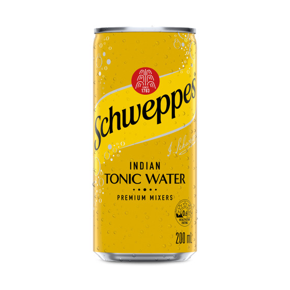 Schweppes Tonic Water 200mL Cans 24 Pack