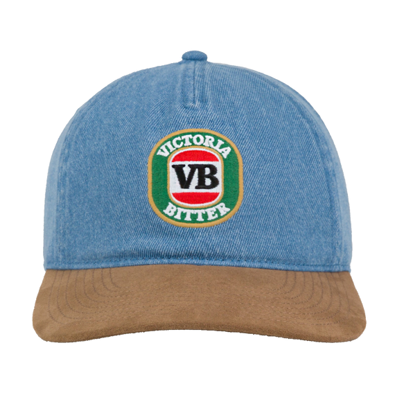 Victoria Bitter Denim and Suede Lazy Cap