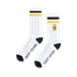 Solo White Embroidered Socks