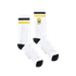 Solo White Embroidered Socks