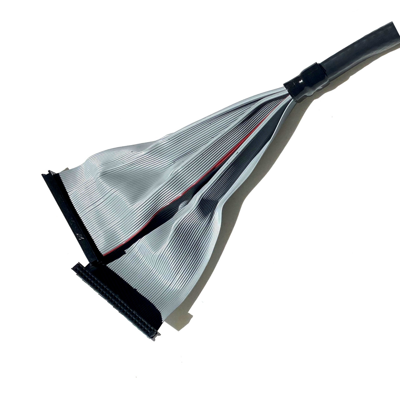 Custom shielded dual 50 pin IDC to card edge cables.