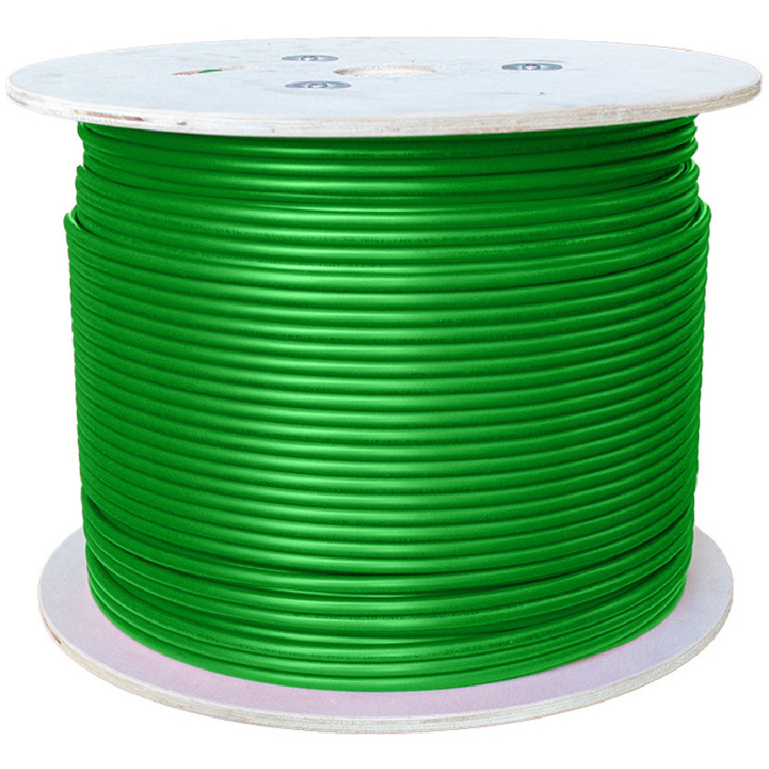 キャネット CS-1000 Plenum CAT6 1000ft Solid Copper Shielded - Green 23AWG (CMP)