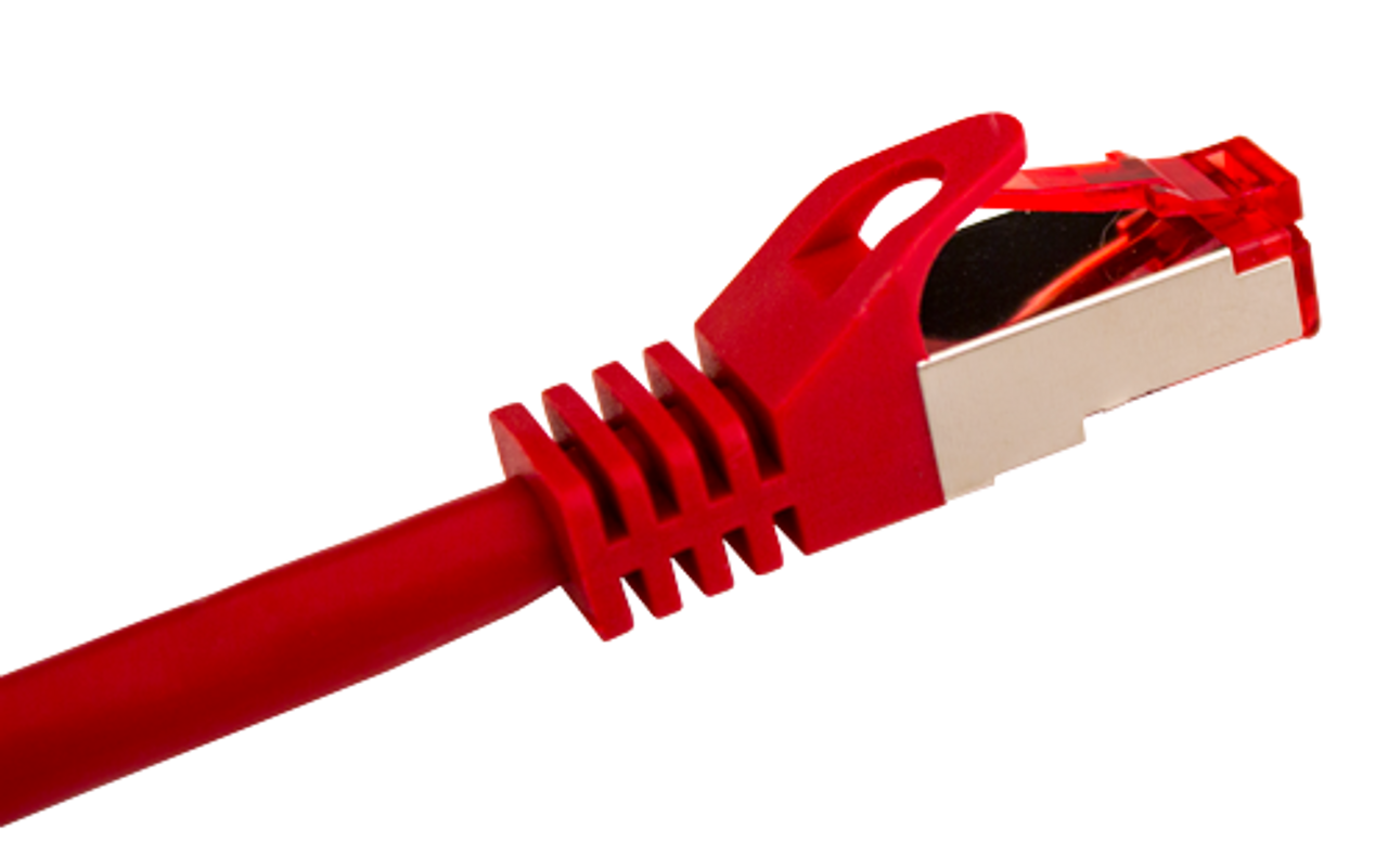 CAT 6A Shielded Patch Cables - 1 Foot Red Cable