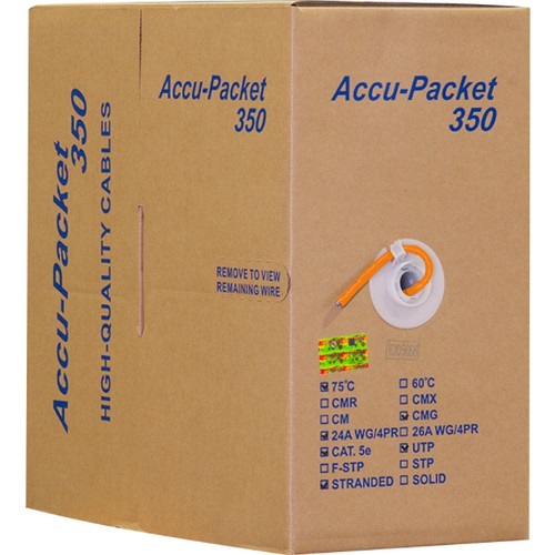 Bulk Cat5e Cable - Orange Stranded