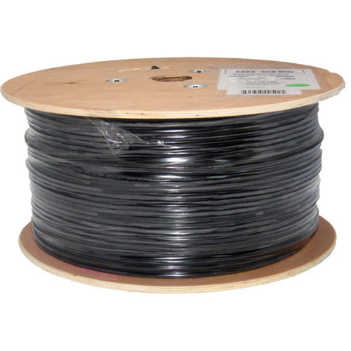 Outdoor Cat6 CMX Cable, Black, Wooden Spool