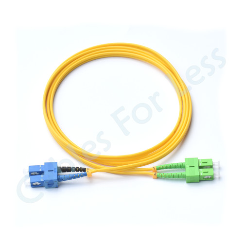 SC APC-SC UPC Singlemode Duplex Fiber Patch Cable | RoHS