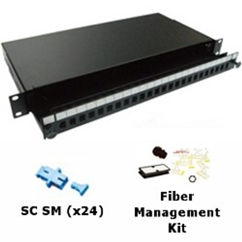 CLOSEOUT - Fiber Patch Panel 24 port Singlemode SC Simplex CLOSEOUT - Fiber Patch Panel 24 port Singlemode SC Simplex