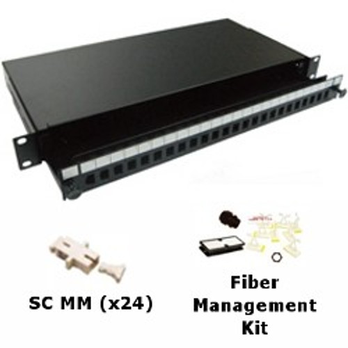 CLOSEOUT - Fiber Patch Panel 24 Port Multimode SC Simplex