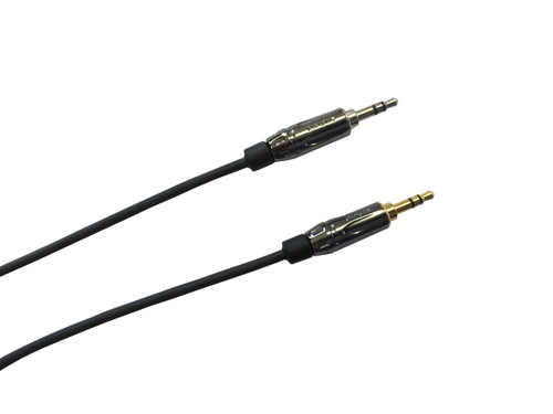 Super High Quality 7 foot 3.5 mm male to male extended tip cable in nickel or gold