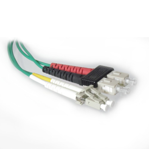 OM3 LC-SC 10 Plenum Rated Fiber - Multimode Duplex (Green Jacket)