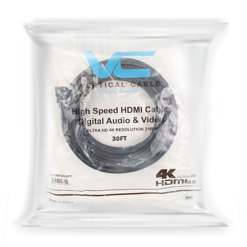 Individual 30 Foot CL3 In Wall HDMI Cable