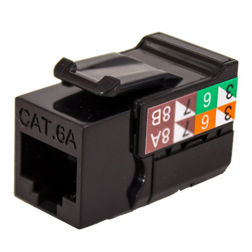 CAT6A Keystone Jack - Black