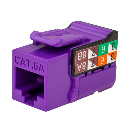 CAT6A Keystone Jack - Purple