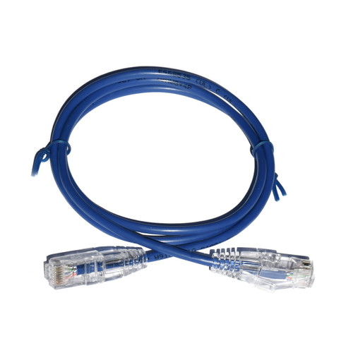 Cat6a Cable | Slim Cat 6A, UTP | 10 Foot Blue