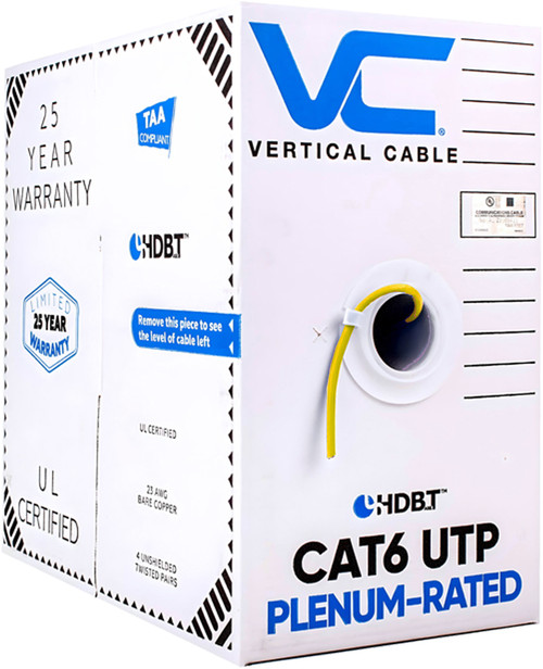 Bulk Yellow Cat6 Plenum