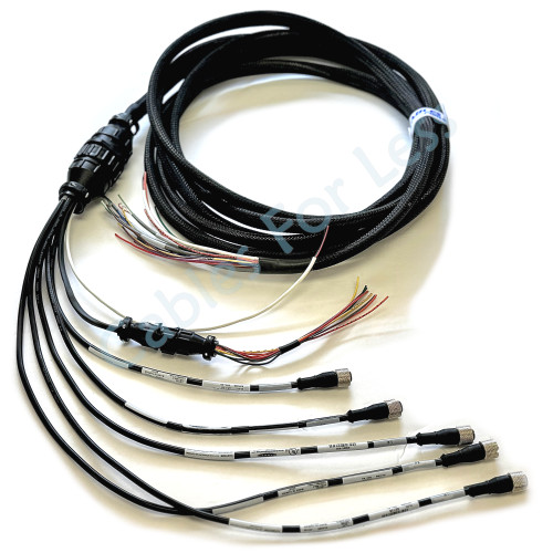 Custom wire harness with round 47 pin connector