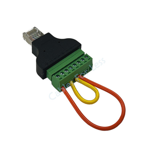 Modular RJ45 to terminal block adapter