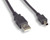 6 Foot USB 2.0 Cable, A Male To Mini B, 4 Pin Male