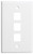Keystone Wall Plate, 3 Port - White