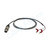 Cable with XLR to 4 spade connectors