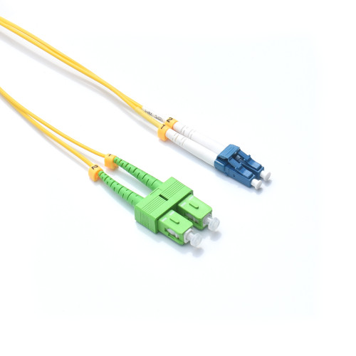 30 Meter Fiber, Singlemode Duplex, SC APC vs LC UPC