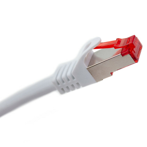 Cat 6a shielded Ethernet cables - White 6 inch Cat 6A cable