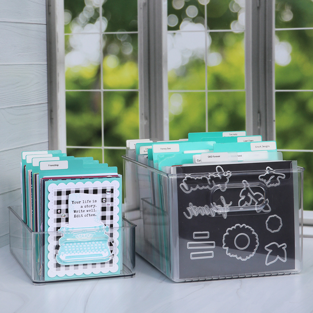 Clear Acrylic Craft Crate for Craft Organization