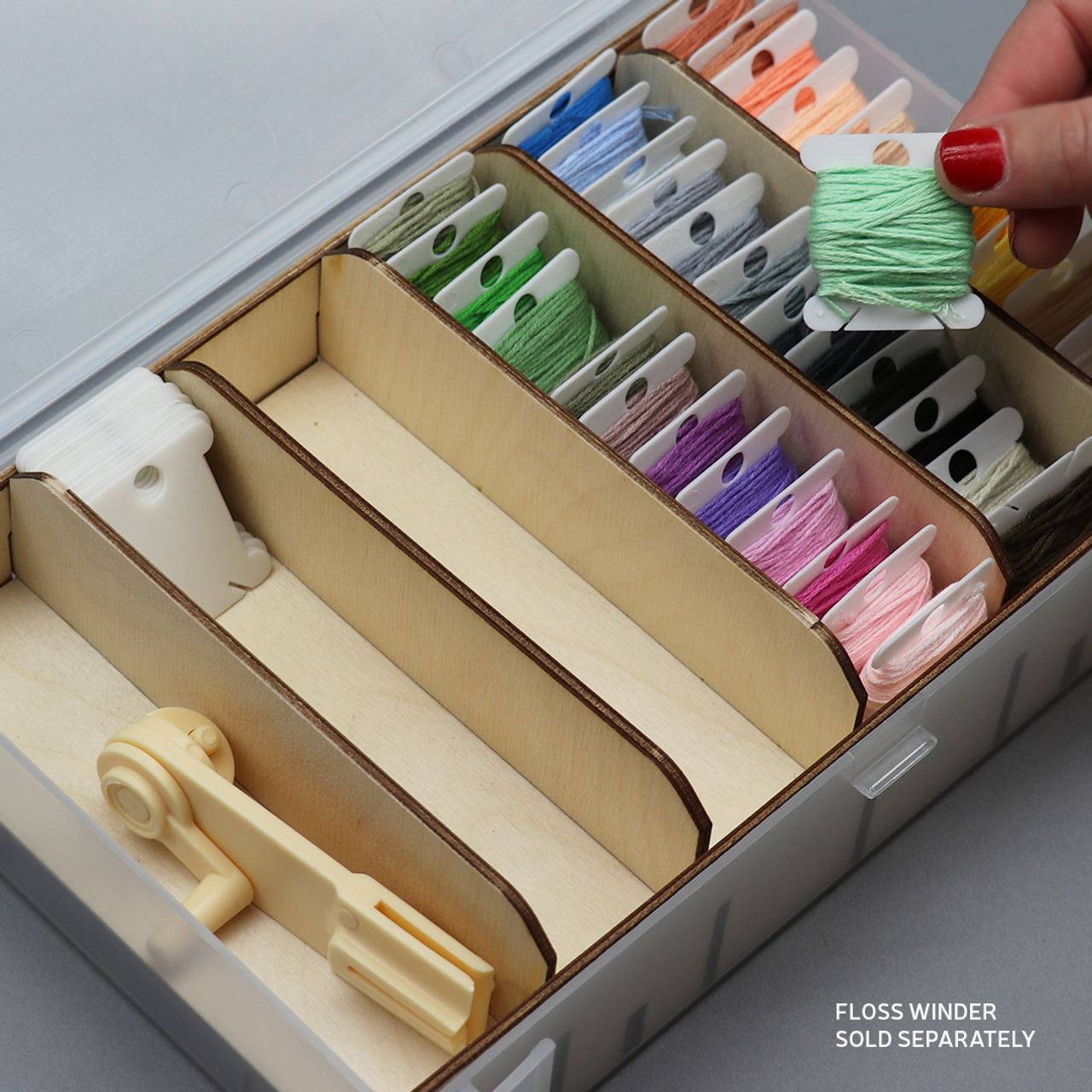 Embroidery Floss Organizer Kit 100 Colors Flosses with 40 Pcs