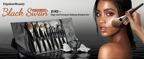 Black Swan 21pcs Professional Makeup Brush Set - BeauDazzled Beauty