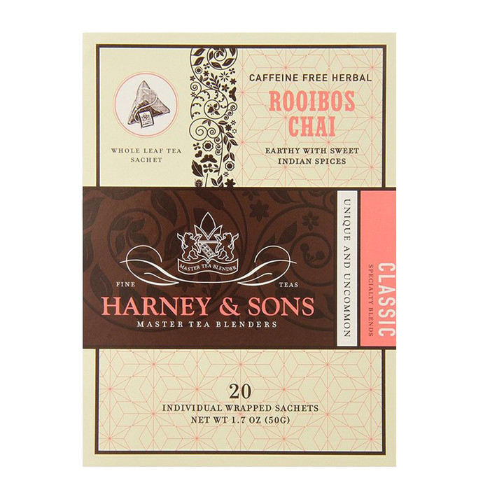 Harney & Sons Rooibos Chai Tea 20 Wrapped Sachets Premium Teas Canada