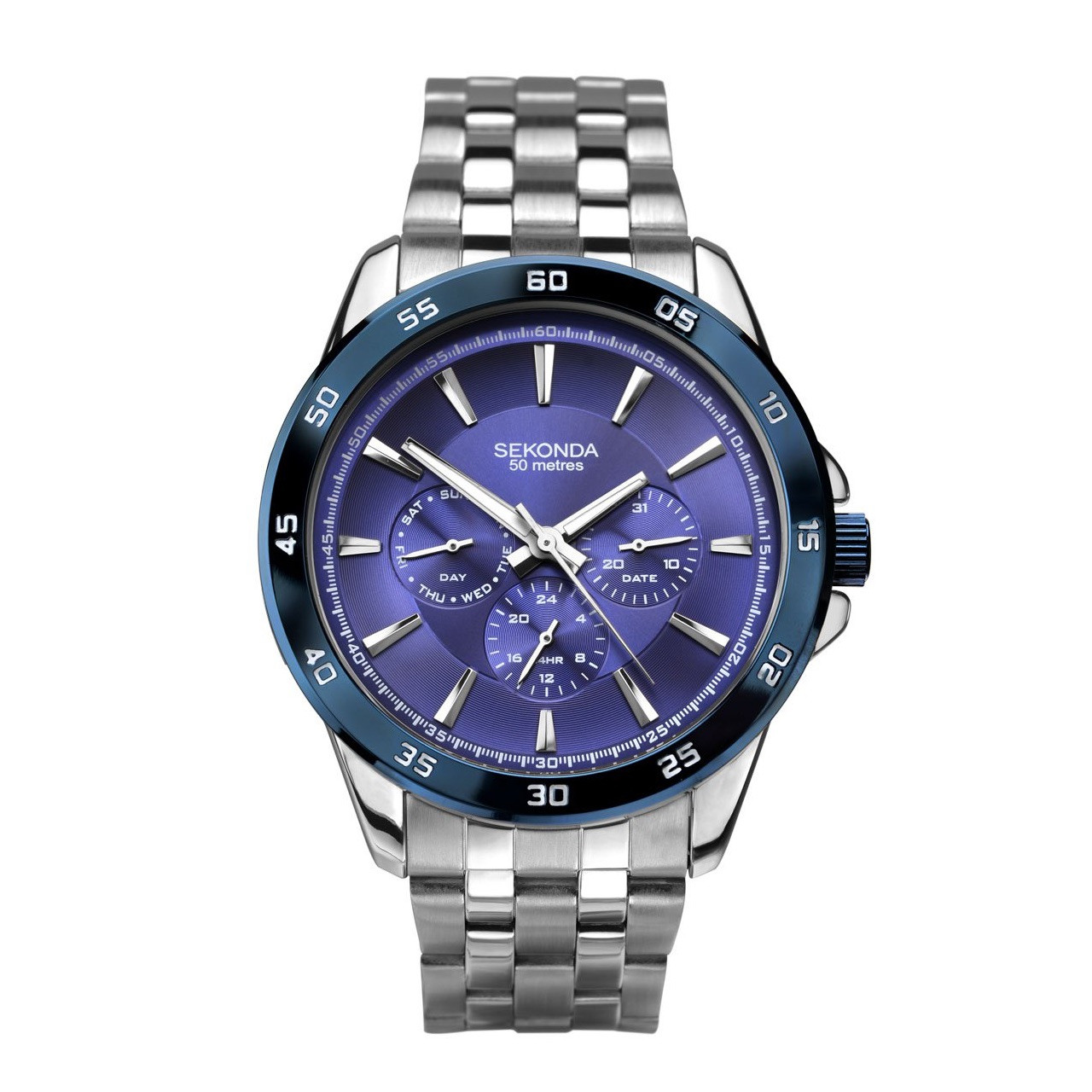 sekonda mens midnight blue watch