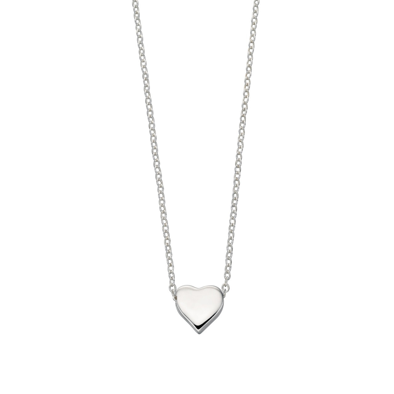 Sterling Silver Heart Pendent Necklace – 100Sterling