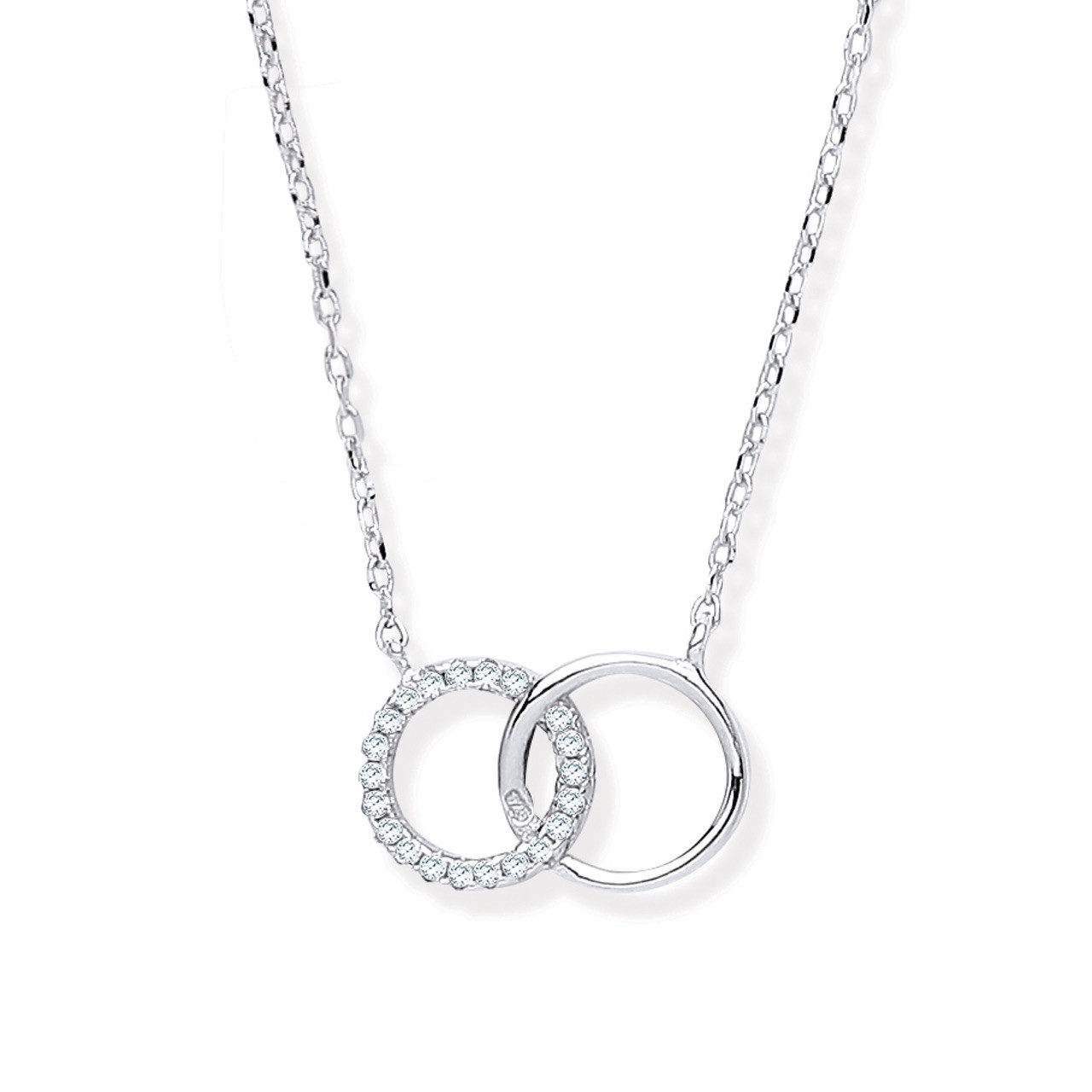 Sterling Silver Double Circle Necklace