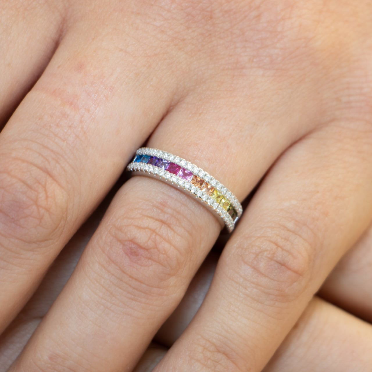 Sterling silver eternity on sale ring