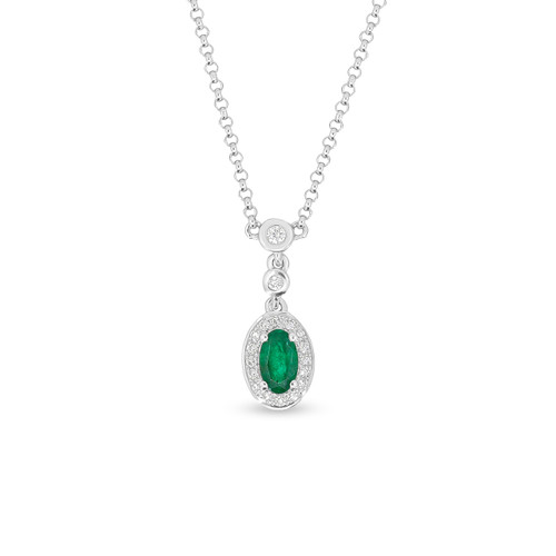 Double Cushion Halo Diamond Pendant Necklace - Sarkisians Jewelry